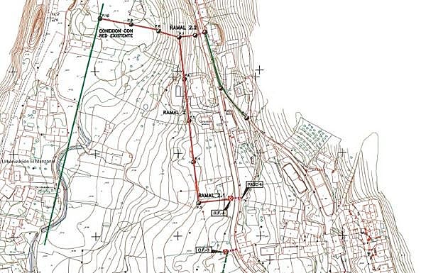 Las actuaciones completarán el saneamiento de la zona norte del barrio con dos ramales nuevos. 