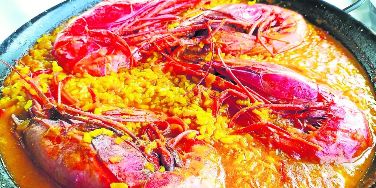 Arroz con carabineros. 