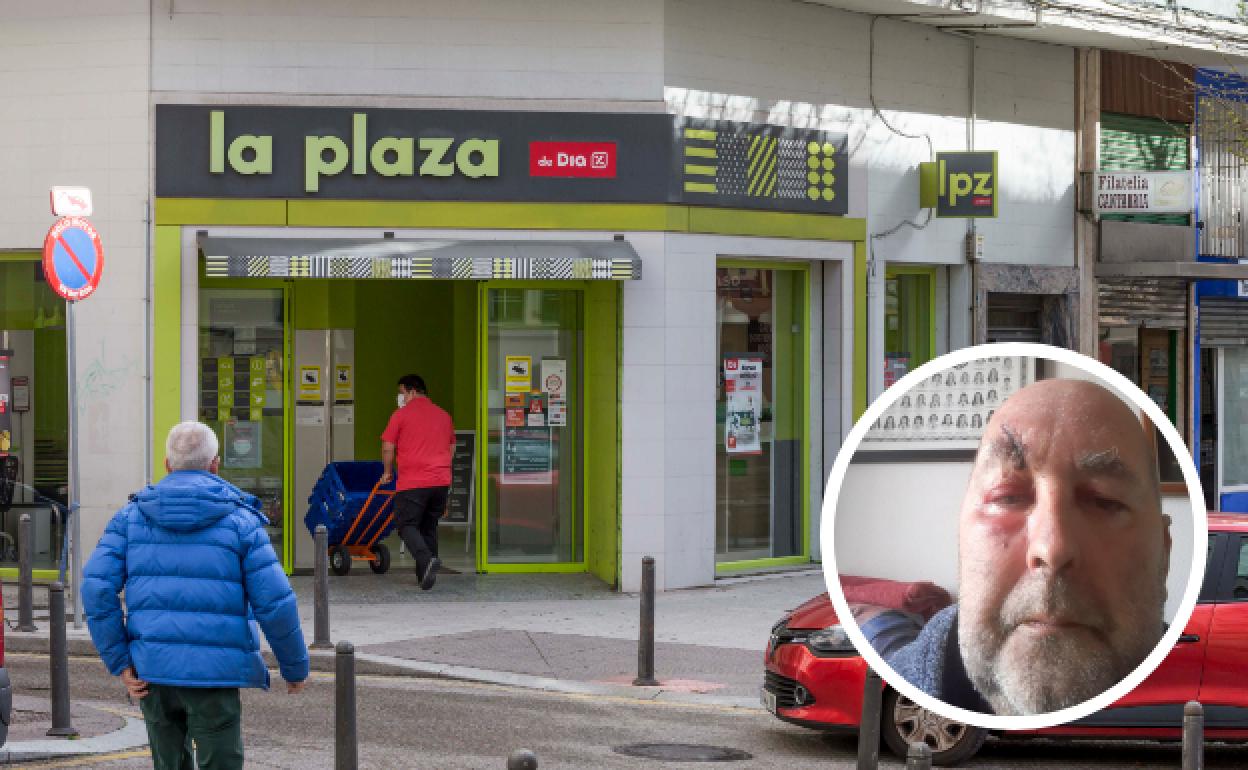 Un policía jubilado recibe una brutal paliza al tratar de impedir un robo en un supermercado