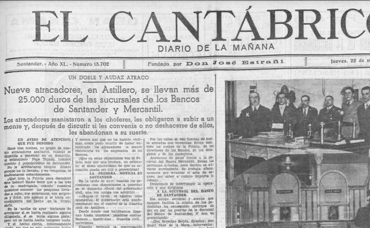 Recorte de un diario de la época del 22 de marzo 1934.