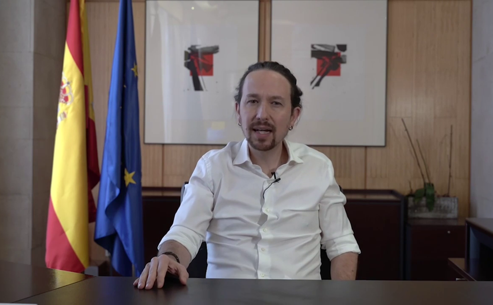 Pablo Iglesias, en el vídeo difundido hoy