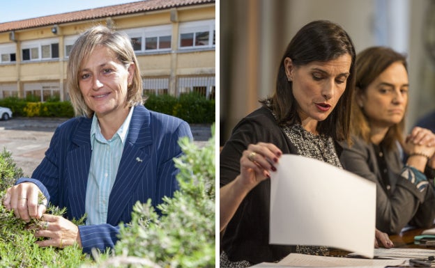 A la izquierda, Esther Bolado, a la derecha, Gema Igual junto a Margarita Rojo. 