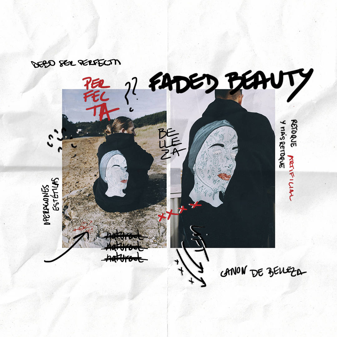 Explicativo del diseño 'Faded beauty'.