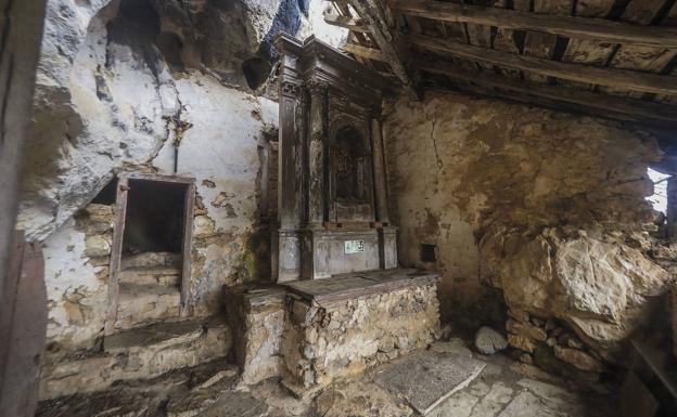 Imagen principal - El nuevo proyecto de restauración de la ermita de San Juan de Socueva priorizará la conservación de todo elemento original