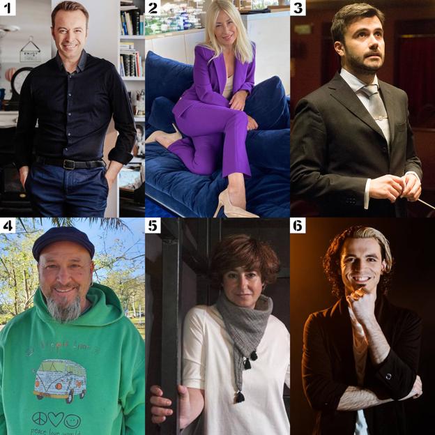 1. Jesús Mazón; 2. Ana Mancina; 3. Vicent Pelechano; 4. Miguel Cadavieco; 5. Rosa Casuso; 6. Daniel K.