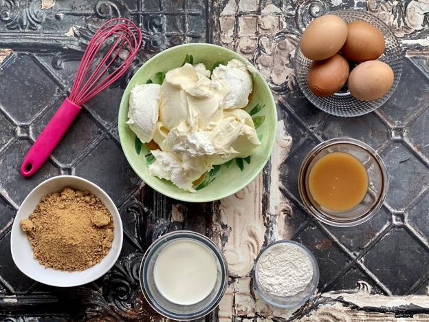 Ingredientes para el relleno de la tarta.