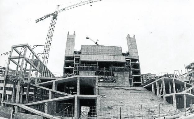 En el año 88 la estructura exterior del edificio ya era reconocible