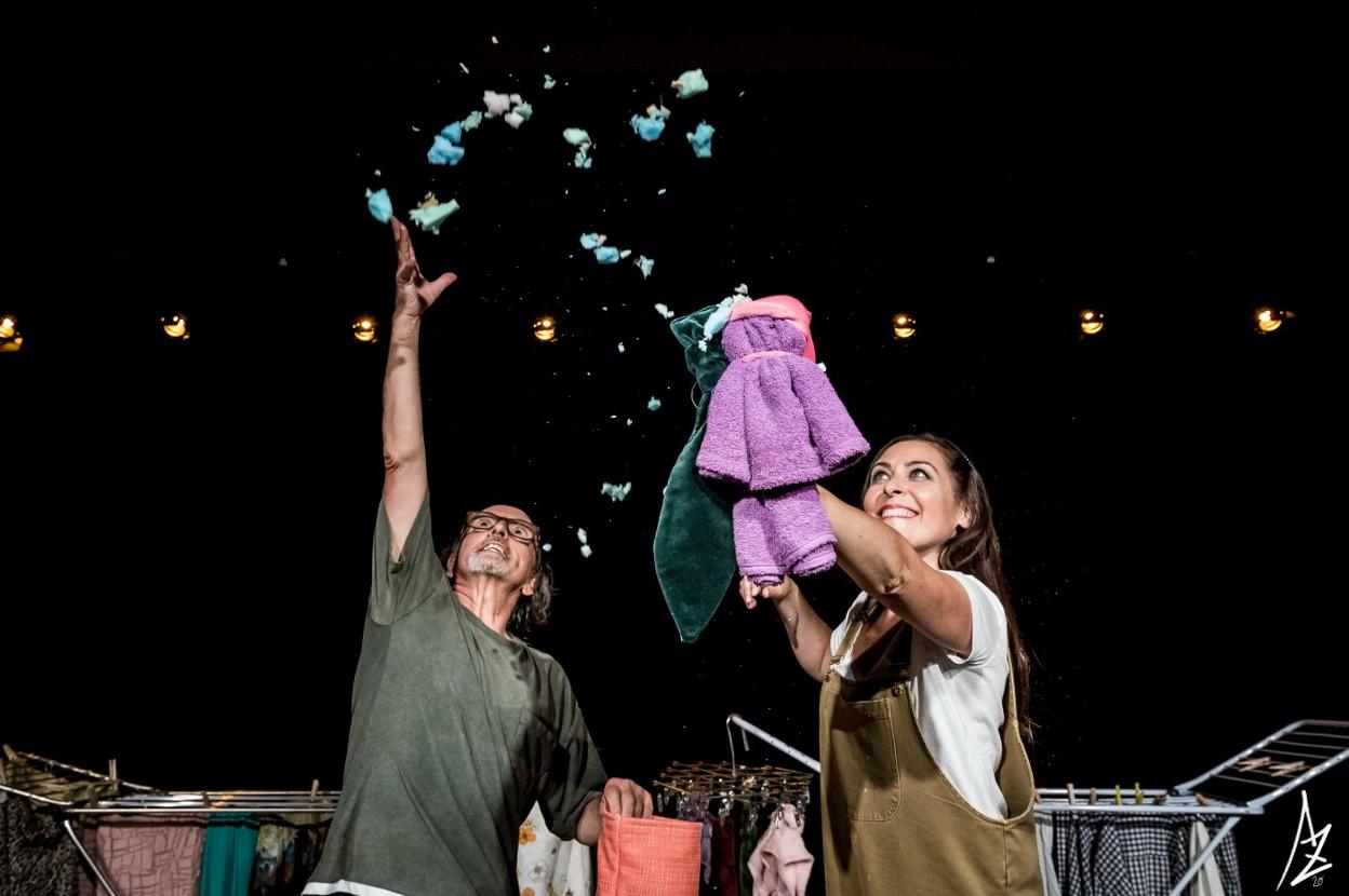 Fernando Madrazo y Patricia Cercas, en un ensayo de 'Molly y el gigante'. 