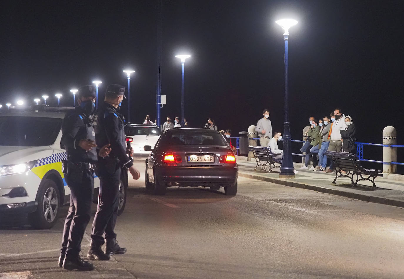 Los agentes durante la noche del sábado al domingo 