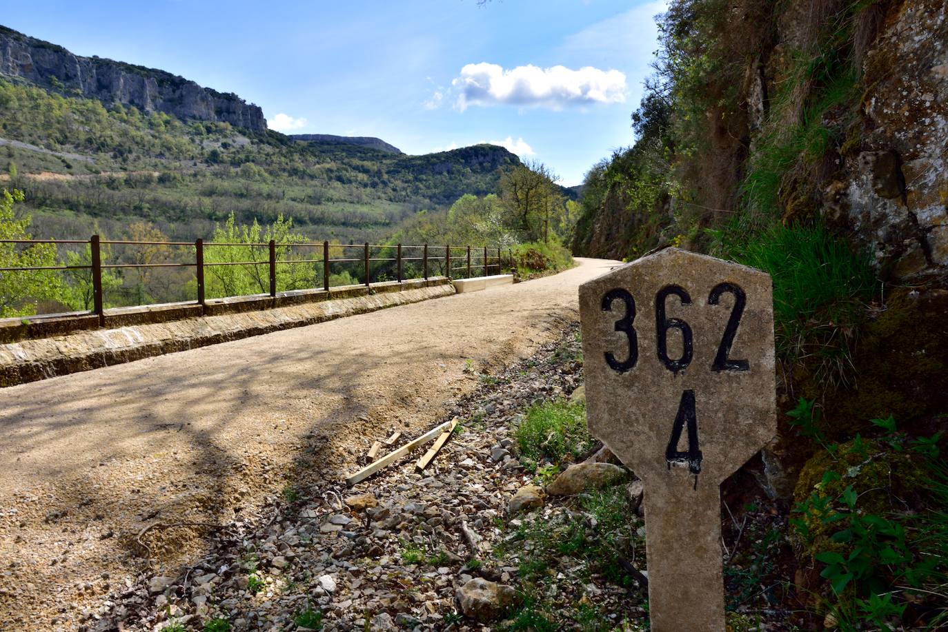 Trozo del Camino Natural en ejecución en el término de Quintanabaldo