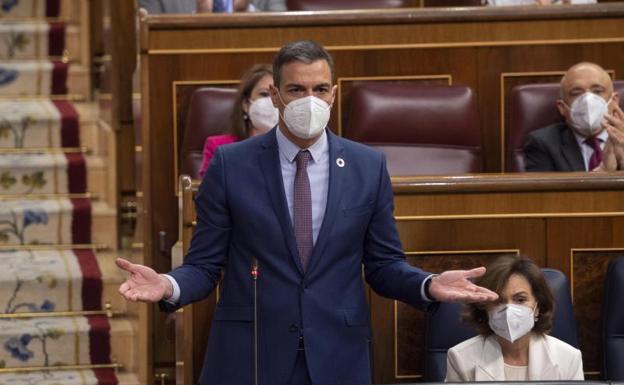 Pedro Sánchez, en el Congreso de los Diputados. 