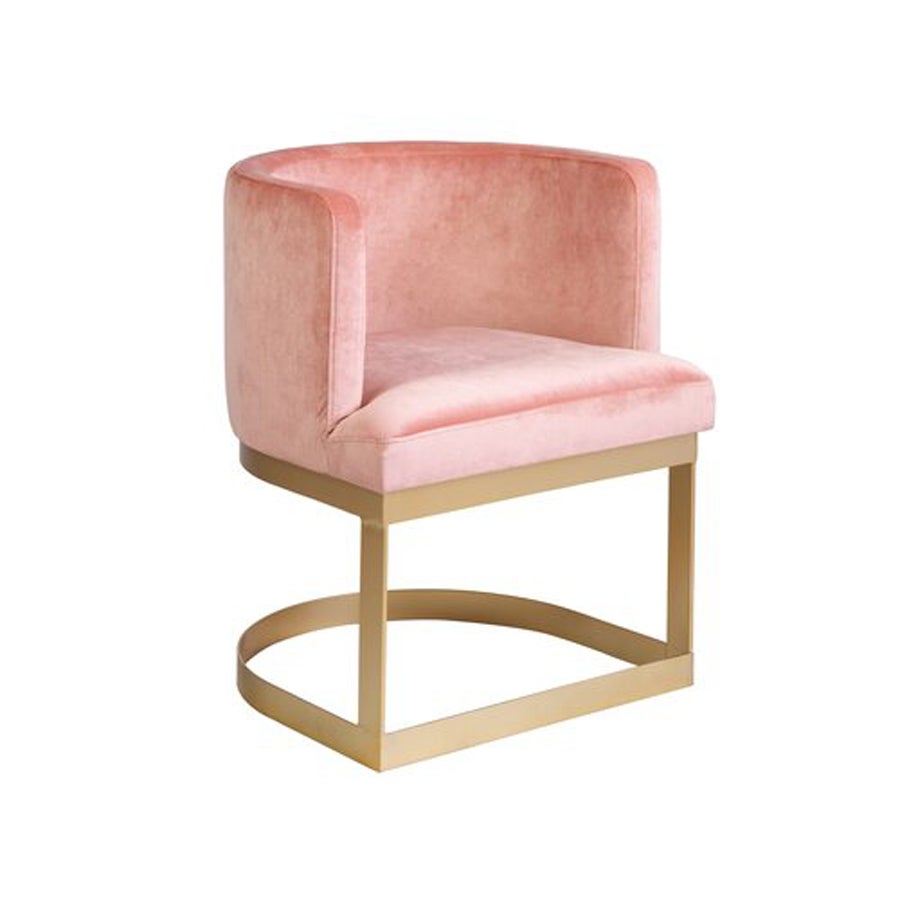 Sillón de terciopelo rosa, ¡un sueño!