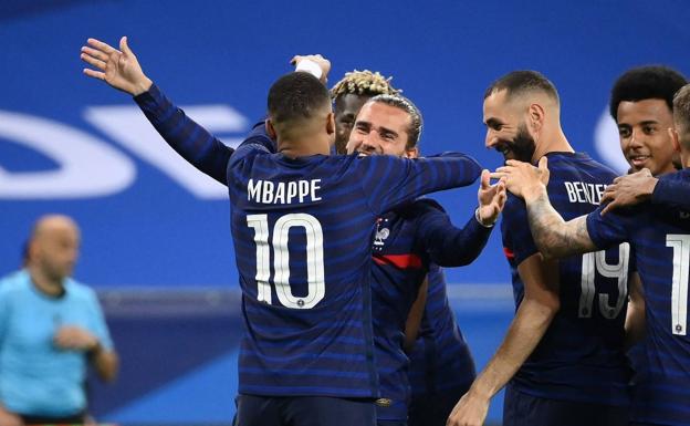 Mbappé, Griezmann y Benzema, uno de los ataques más temidos de la Eurocopa.