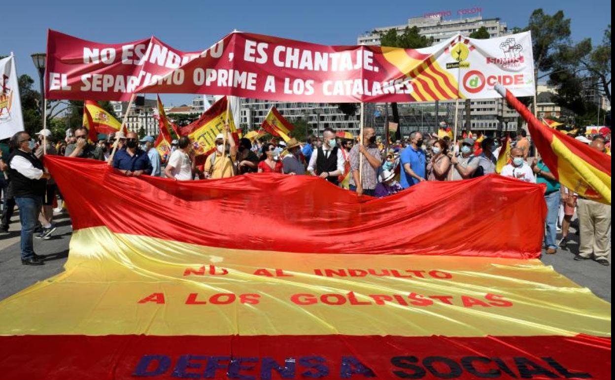 Participantes de la concentración de Colón de este domingo.