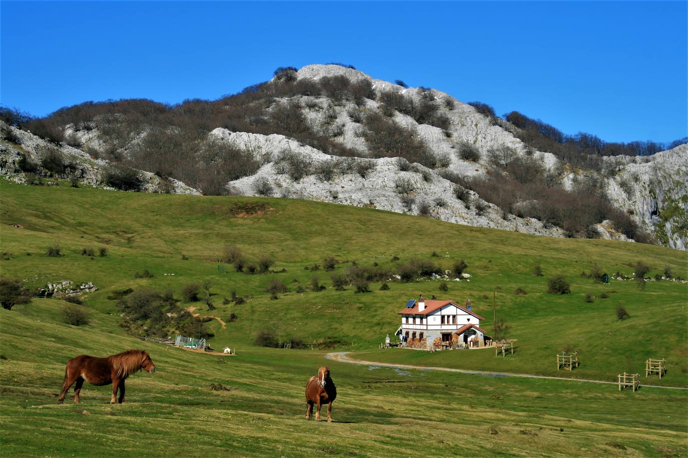 El 29 de mayo de 1960 se inaugura con asistencia de unos 3.000 montañeros el nuevo refugio de la Federación Vizcaína en Arraba. Lleva el nombre del montañero y dirigente federativo Ángel Sopeña, en homenaje a su labor en favor todos los refugios de Gorbeia. La Federación Española tenía una deuda contraída con los montañeros vascos desde que se desprendió en 1957 del antiguo refugio de Eguiriñao, que pago contruyendo este nuevo edificio. Disponía de 32 plazas con guardería y cantina abierta del 1 de mayo al 31 de octubre. El resto del año había que recoger la llave en el Club Deportivo de Bilbao, en Zeanuri en la casa de Domingo Manterola, o en la Subdelegación de la Federación en Vitoria. De su cuidado se encargaba el pastor Basilio Echevarria, que servía comidas y bebidas y lo proveía de leña. Como anécdota, en agosto de 1983, con motivo de las grandes lluvias que asolaron el País Vasco, se formó un gran lago delante del refugio, que sorprendió a los propios pastores. Su última gran remodelación, que le dio su aspecto actual, data de 1992.