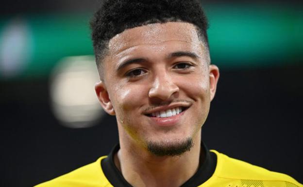 Jadon Sancho, en su anterior etapa en el Borussia Dortmund. 