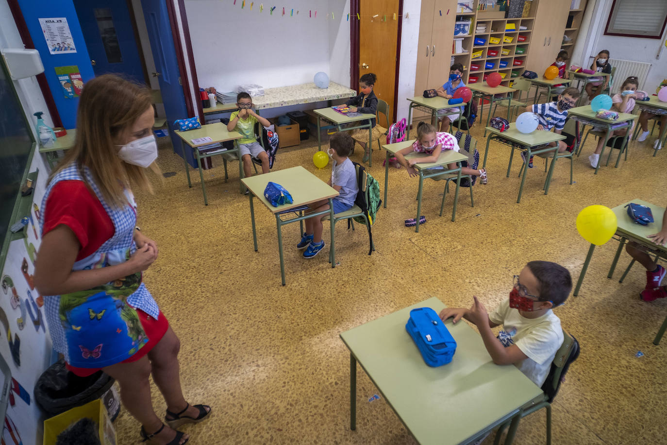 Una de las aulas del CEIP Gerardo Diego, uno de los centros con más alumnos de toda Cantabria