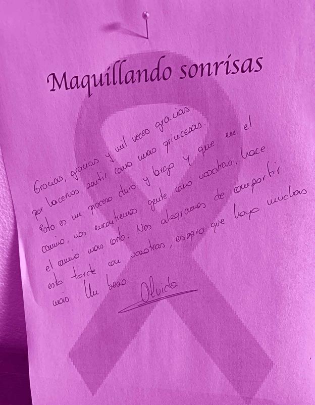 Emotiva carta de una paciente a las estudiantes del I.E.S. Alisal.