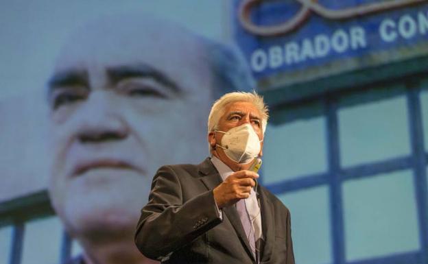 Castanedo durante la ponencia que impartió en el acto.