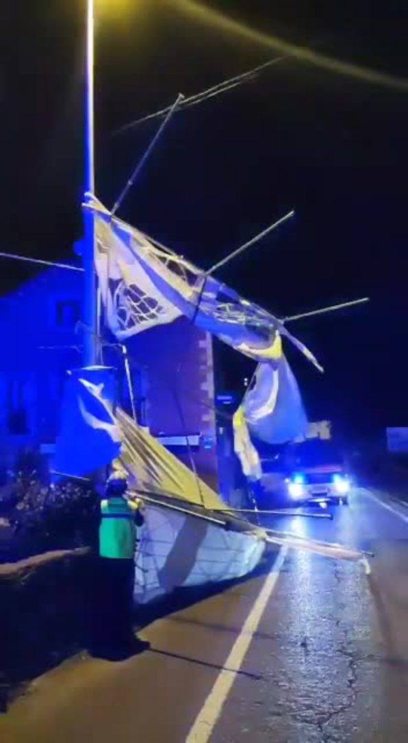 Fotos: Retirada de árboles y otros destrozos provocados por el viento