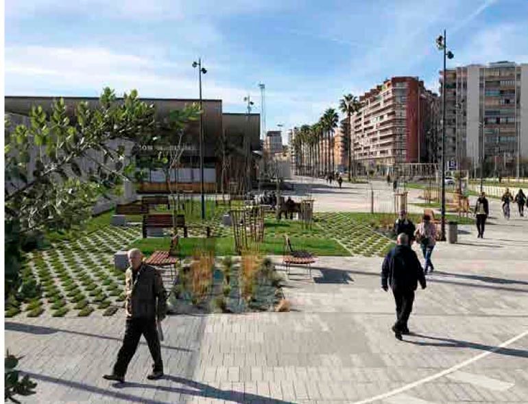 PASEO DE BLOQUES EN LA ESTACIÓN MARÍTIMA DE SANTANDER. ARQUITECTOS: LUIS FERNÁNDEZ DEL ARCO Y EVA DE LA FUENTE RENTERÍA