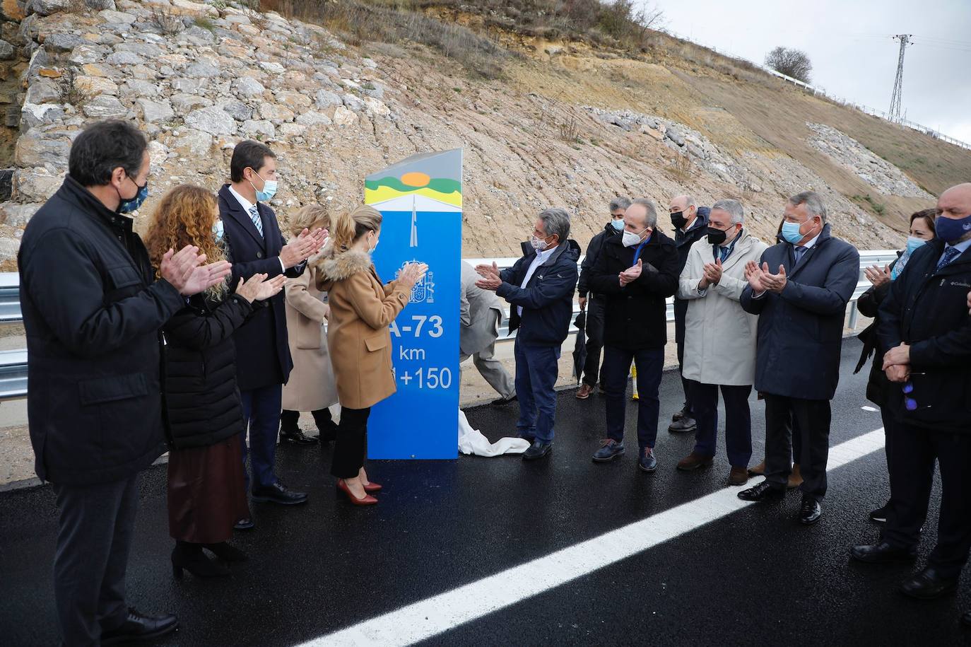 Fotos: Inauguración del tercero de los siete tramos de la autovía entre Aguilar y Burgos