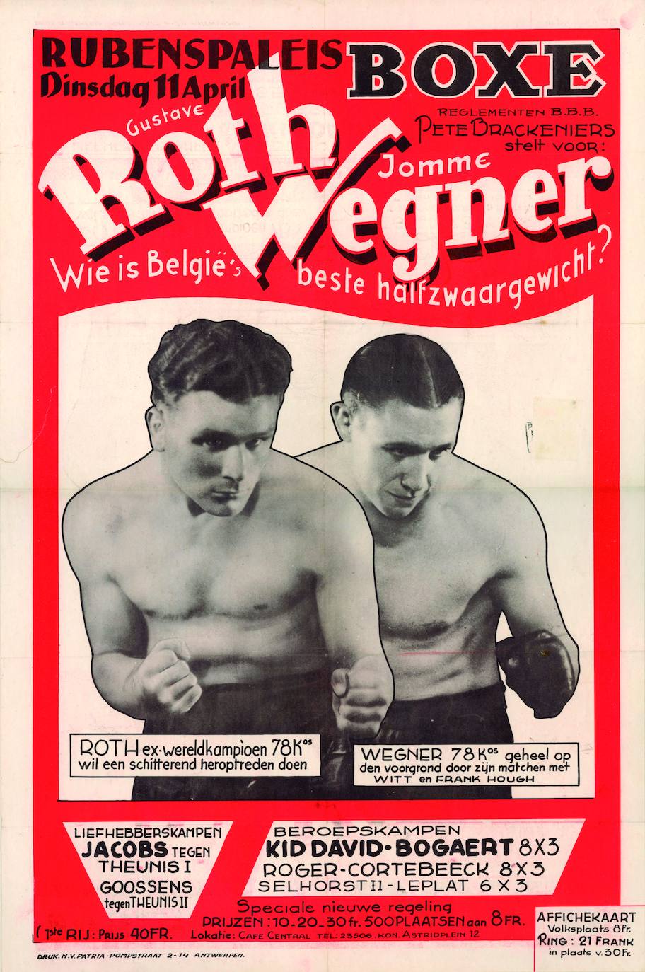 Cartel perteneciente a la colección de boxeo. 5. Escenografía de ‘Off Limits’, Düsseldorf, 1972