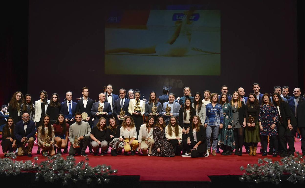 Premiados en la última Gala del Deporte presencial, celebrada en 2019.