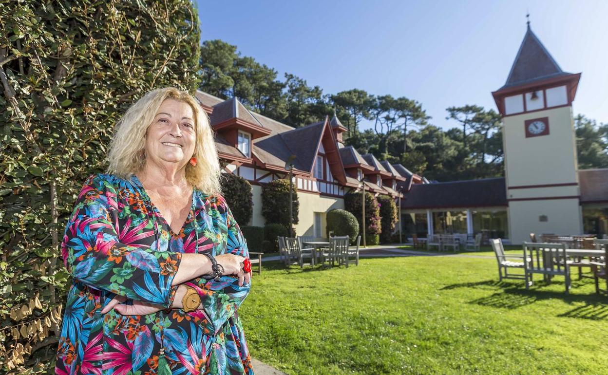 Lola Sainz en los jardines de las Caballerizas el pasado mes de octubre.