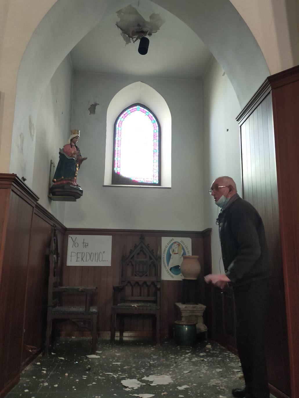 Fotos: Daños en la iglesia de Pedreña tras la caída del rayo