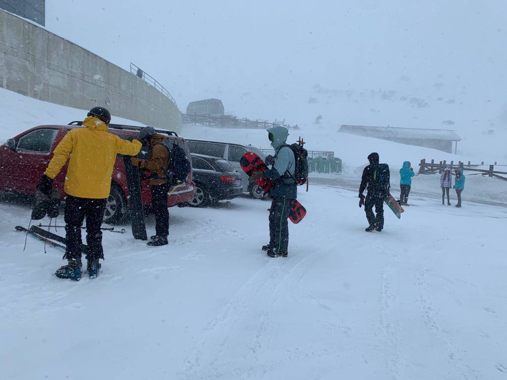 Imagen de la intensa nevada en Alto Campoo