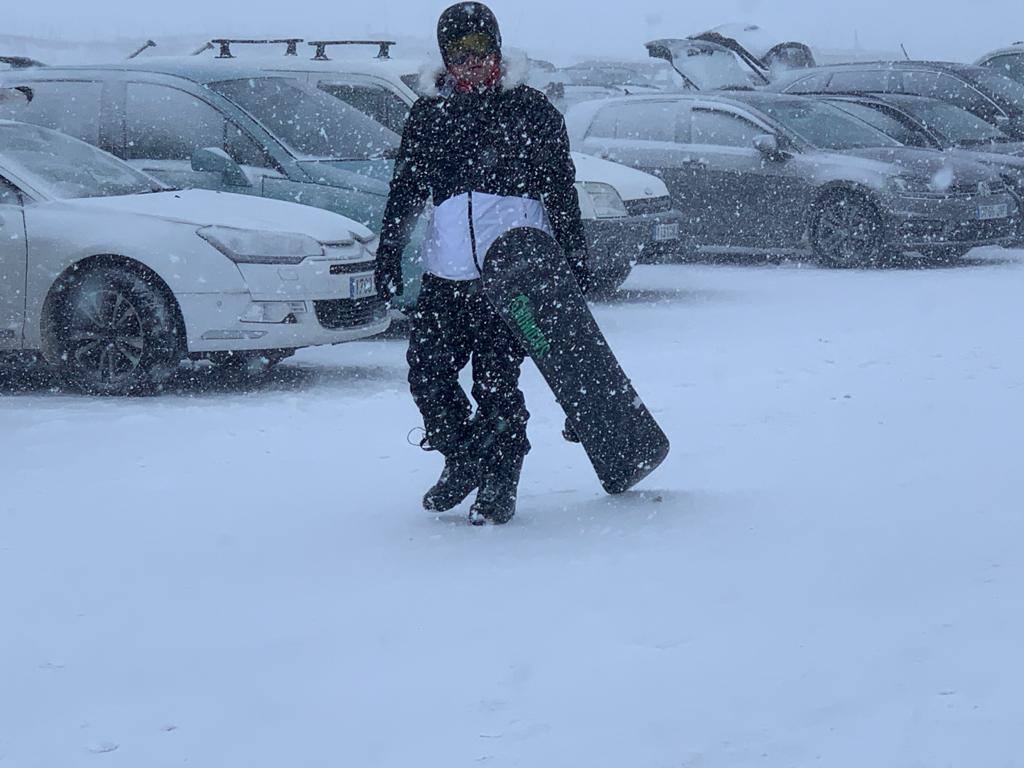 Imagen de la intensa nevada en Alto Campoo