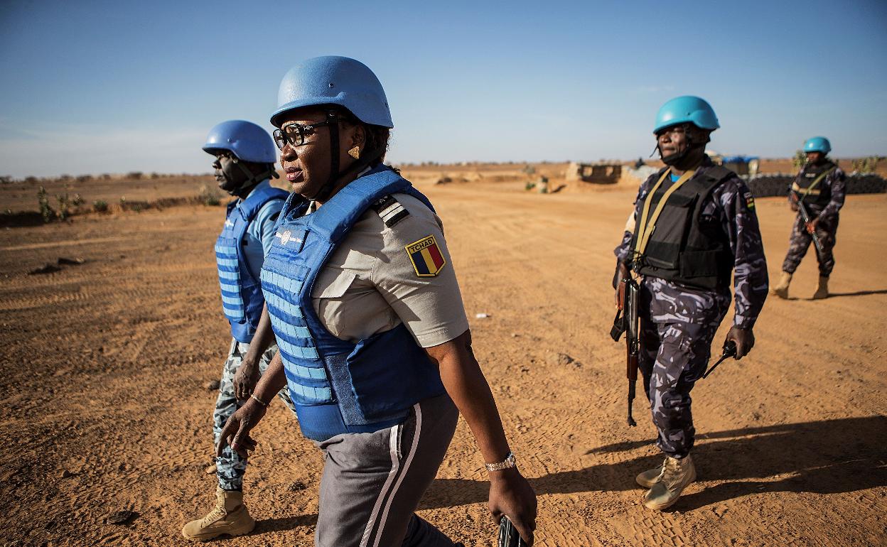 Cascos azules de la ONU.