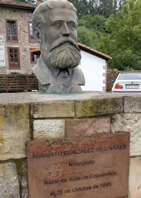 Imagen - Placa y busto conmemorativos de Augusto González de Linares. dm