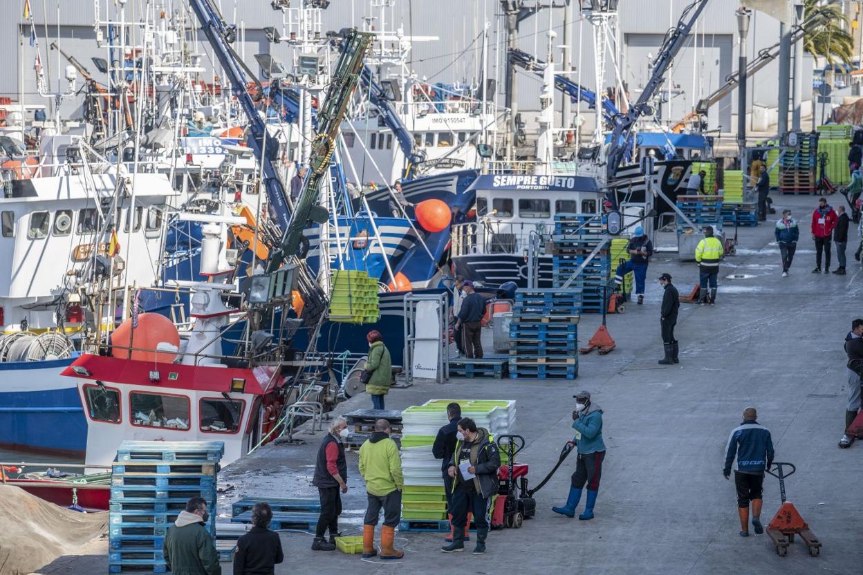 El puerto de Santoña es el de mayor actividad pesquera de la región. 