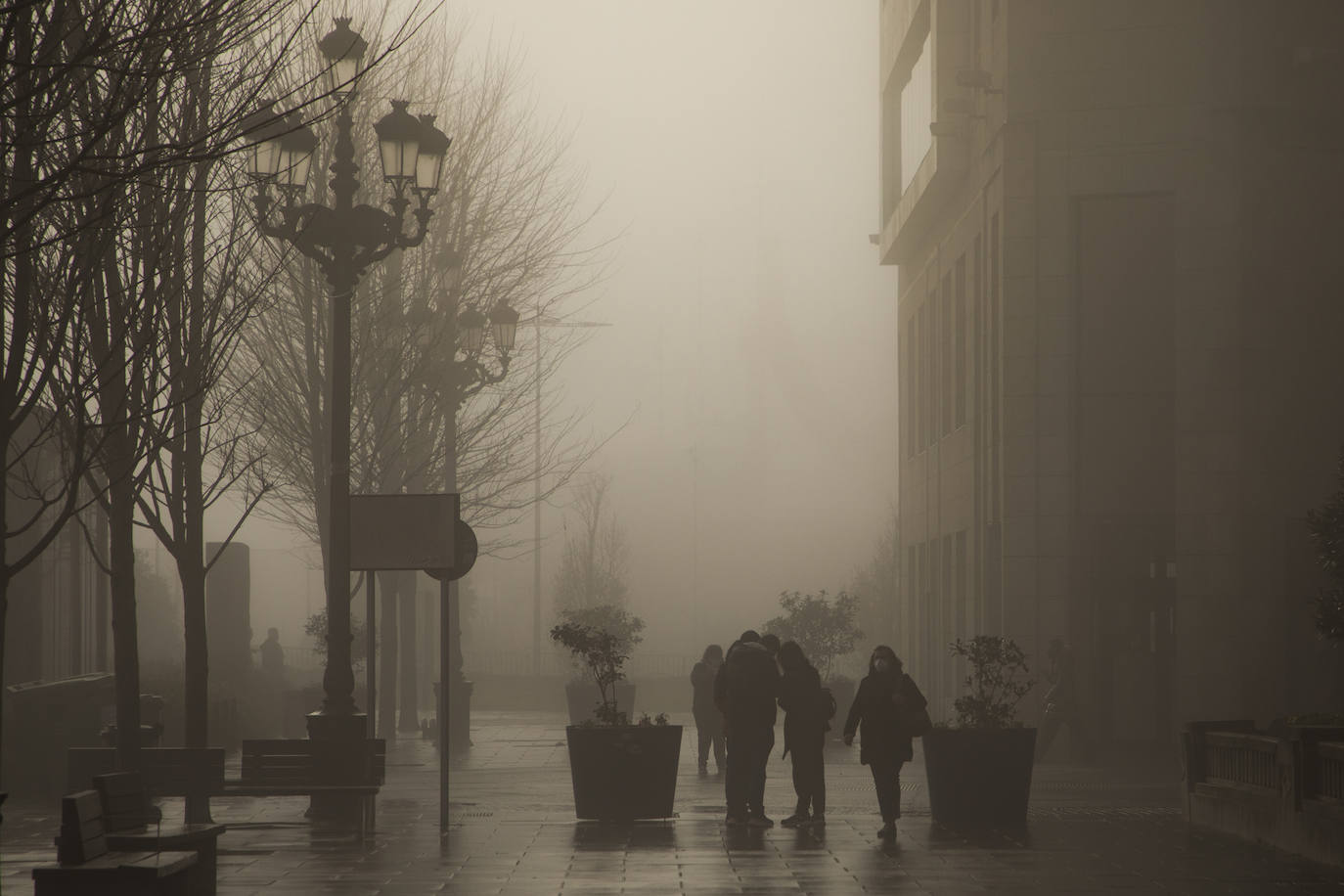 Fotos: La niebla en el amanecer de Santander