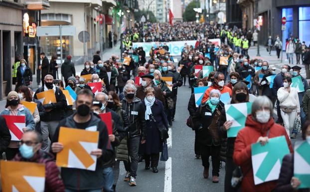 Manifestación convocada este sábado en Bilbao por el colectivo Sare.