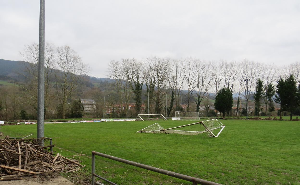 Estado actual del campo de fútbol 