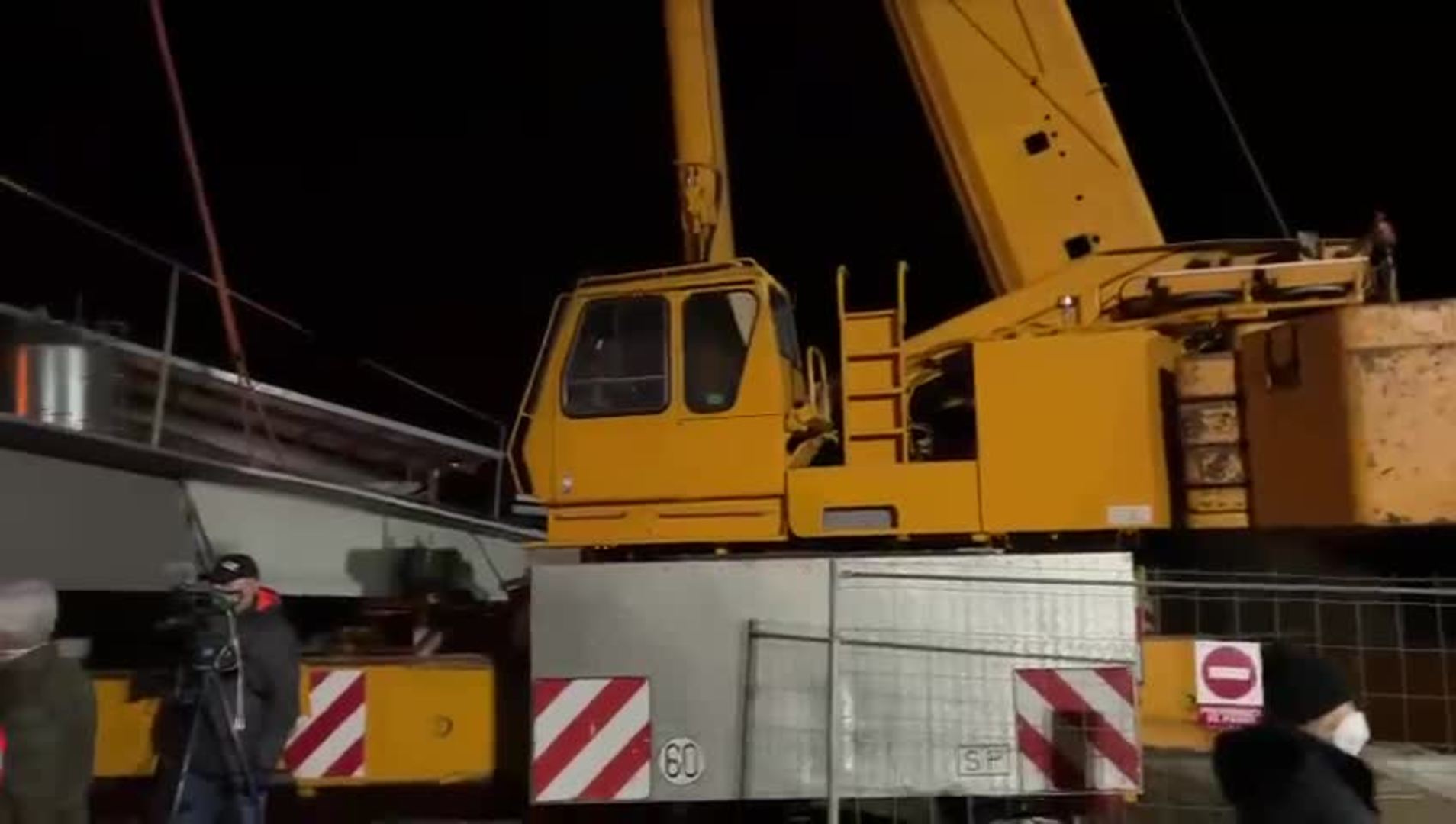 Trabajos en el puente de Serdio