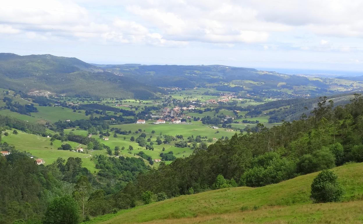 Vista general del valle de Solórzano 