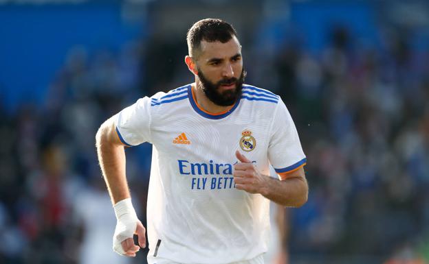 Benzema, durante un partido de esta temporada. 