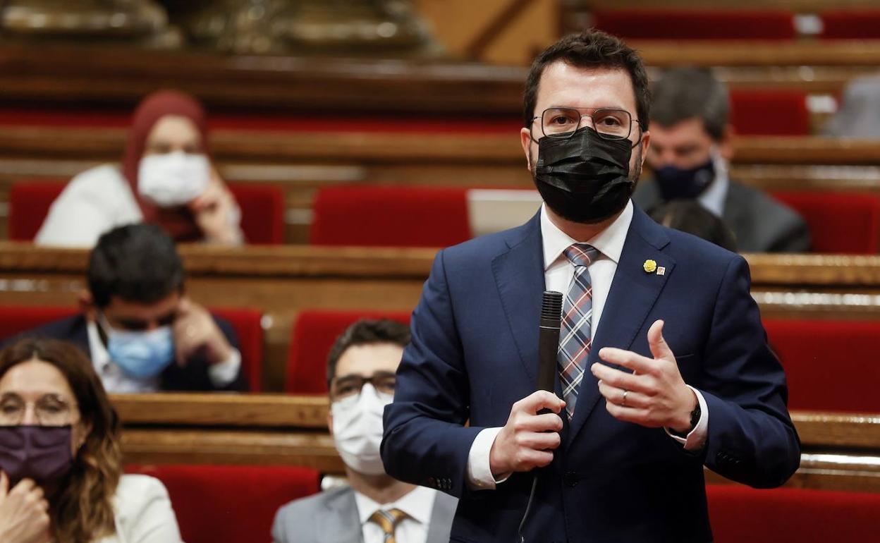 El presidente de la Generalitat, Pere Aragonès. 