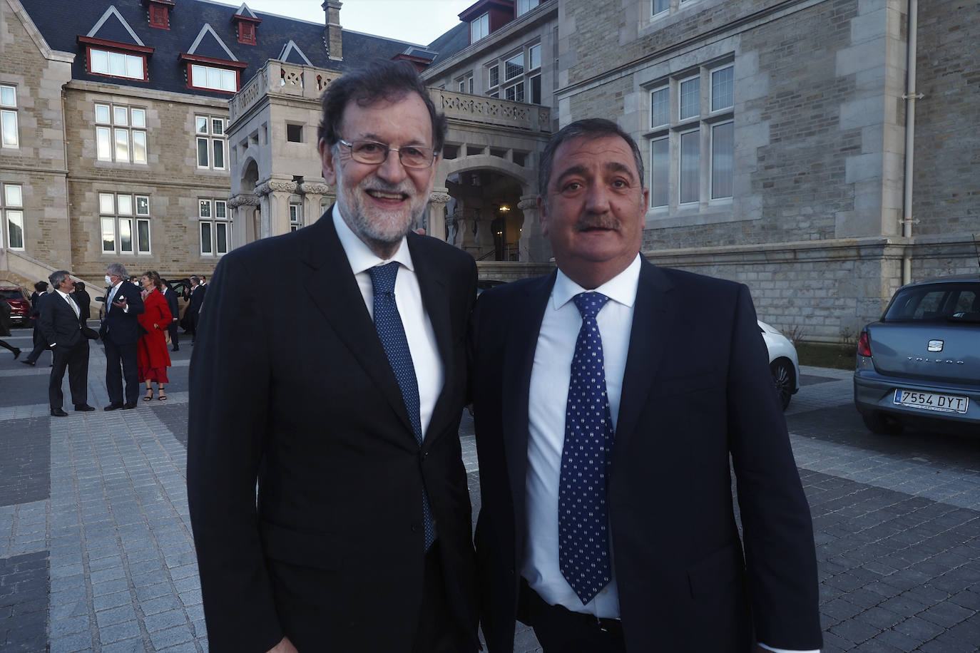 El expresidente Mariano Rajoy, con el exalcalde Gonzalo Piñeiro