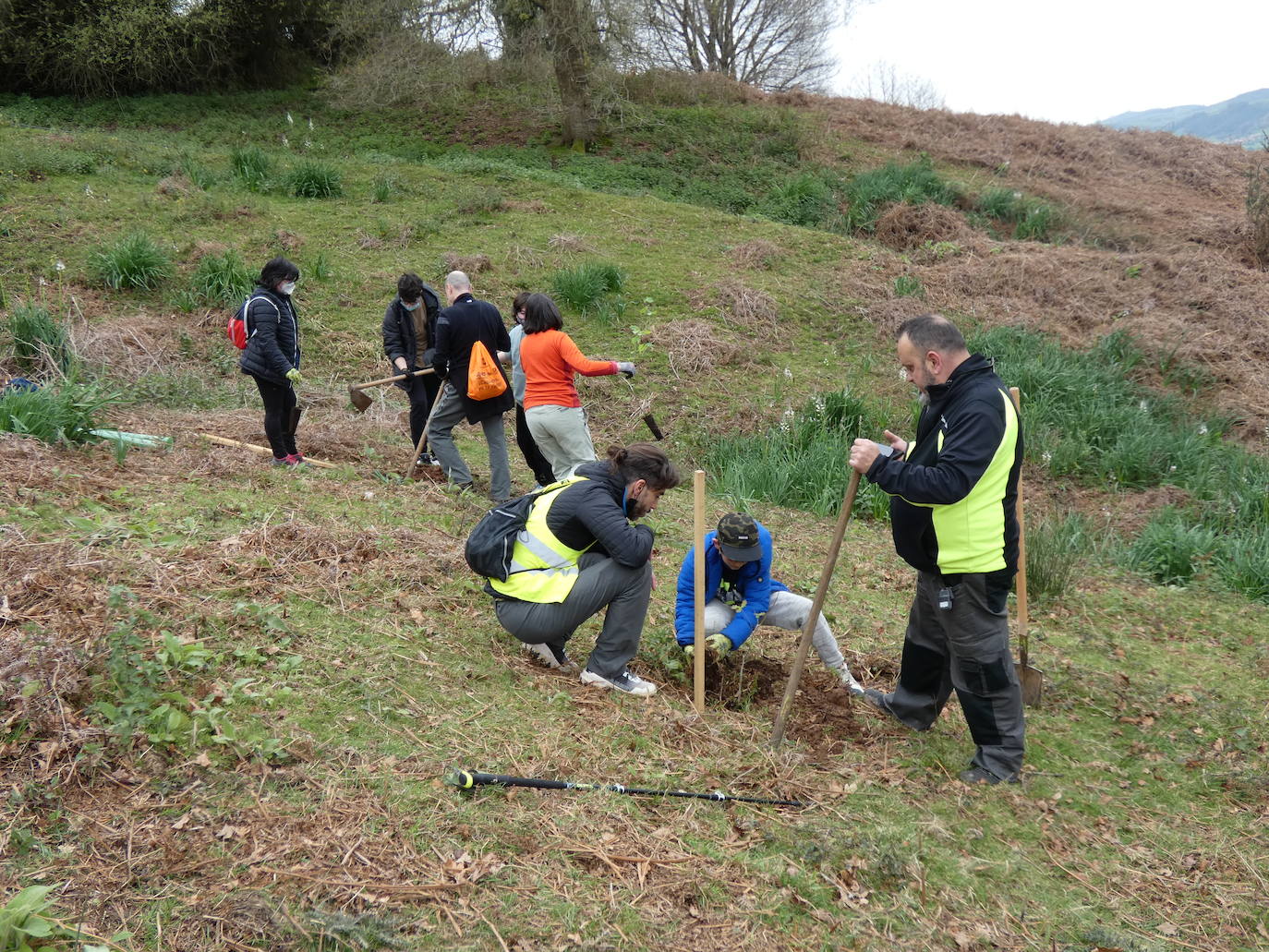 Fotos: Más de 80 voluntarios han participado en Colindres en la plantación de 200 árboles de distintas especies para conmemorar el Día del Árbol