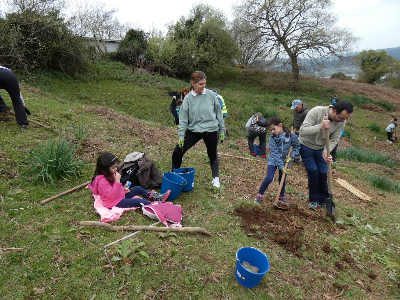 Fotos: Más de 80 voluntarios han participado en Colindres en la plantación de 200 árboles de distintas especies para conmemorar el Día del Árbol