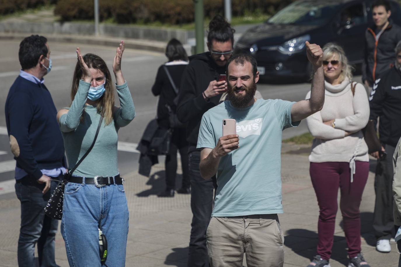 Fotos: Los santanderinos aplaudieron a los camioneros