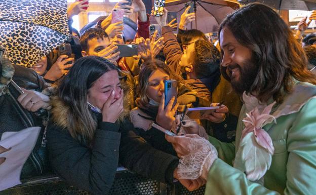 Jared Leto en el estreno en Madrid de 'Morbius'.