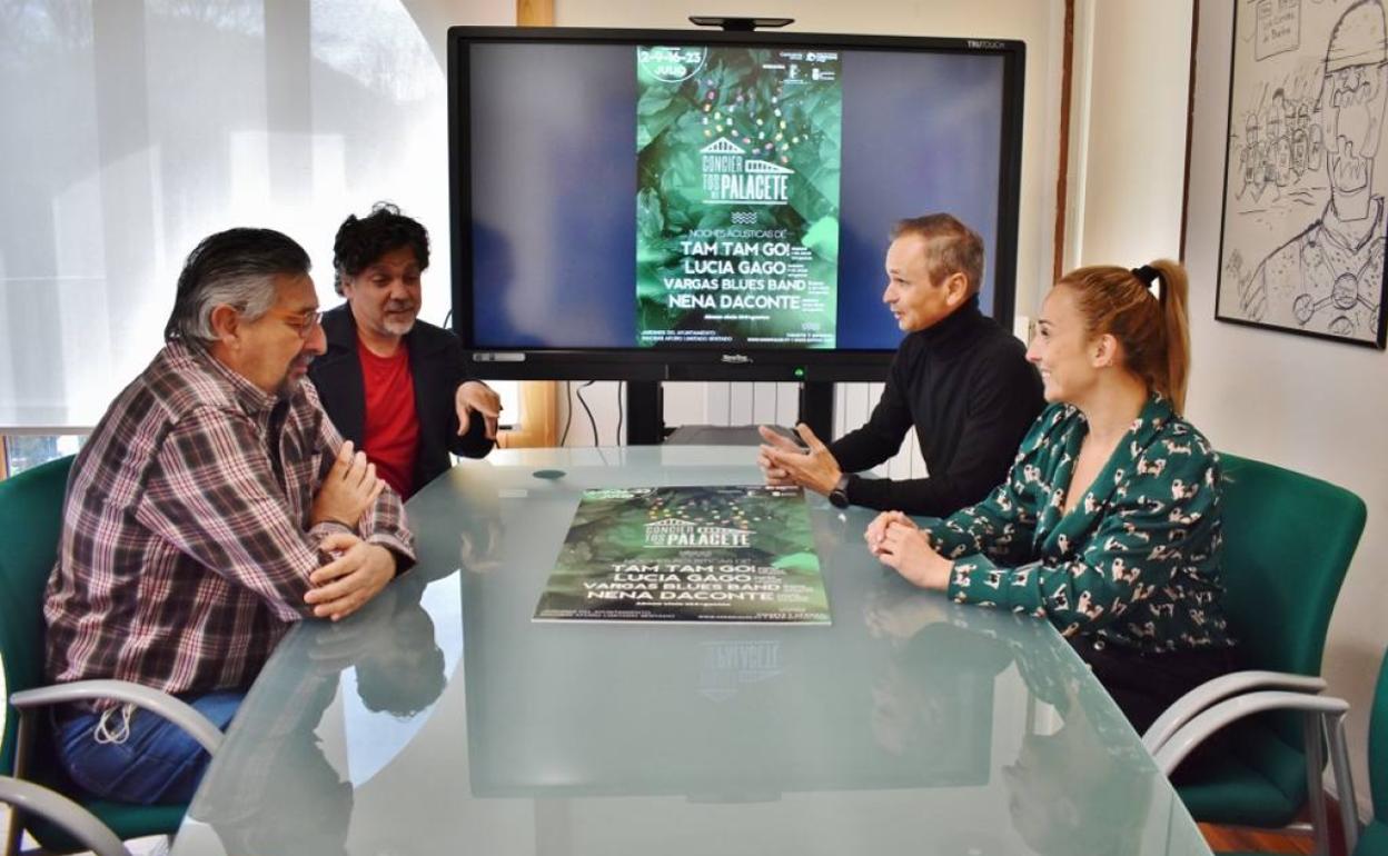 Luis Ignacio Argumosa, Javier Palacios, Javier Conde y María Abascal en la presentación.