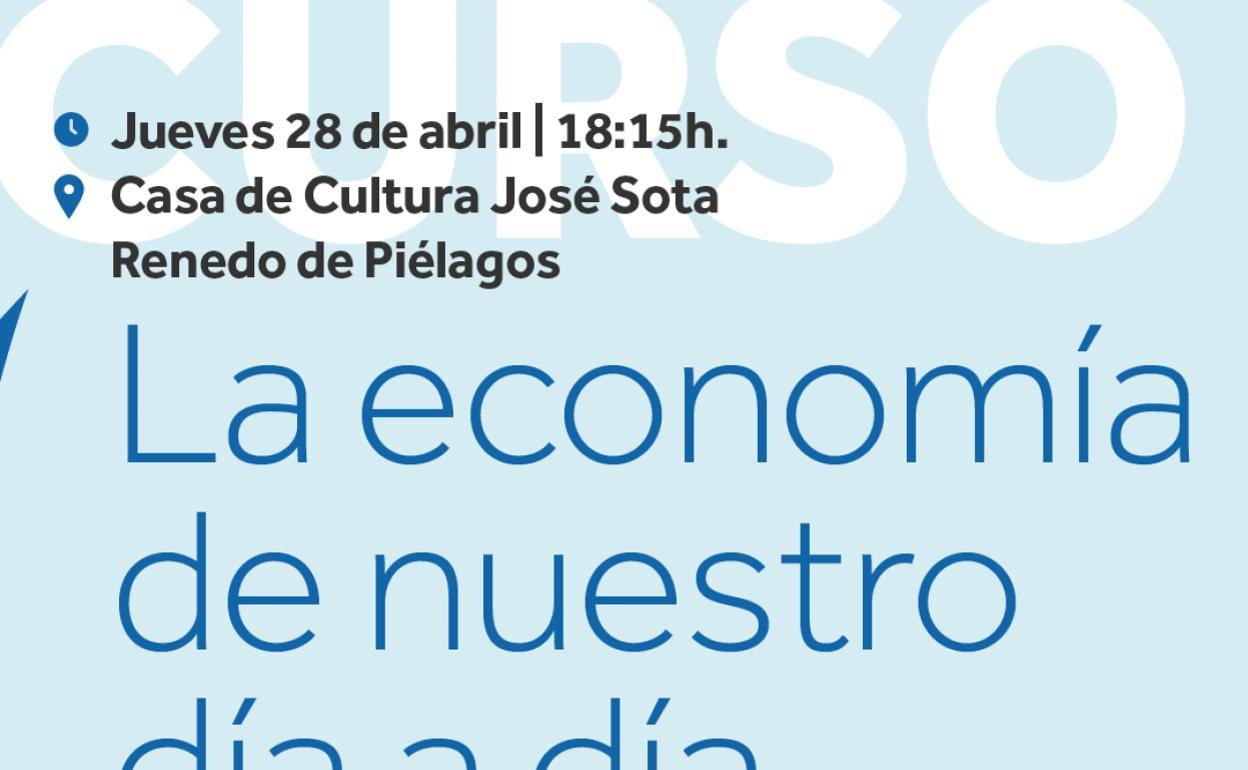 Cartel que anuncia el curso que se pondrá en marcha en Piélagos esta semana sobre la economía doméstica. 