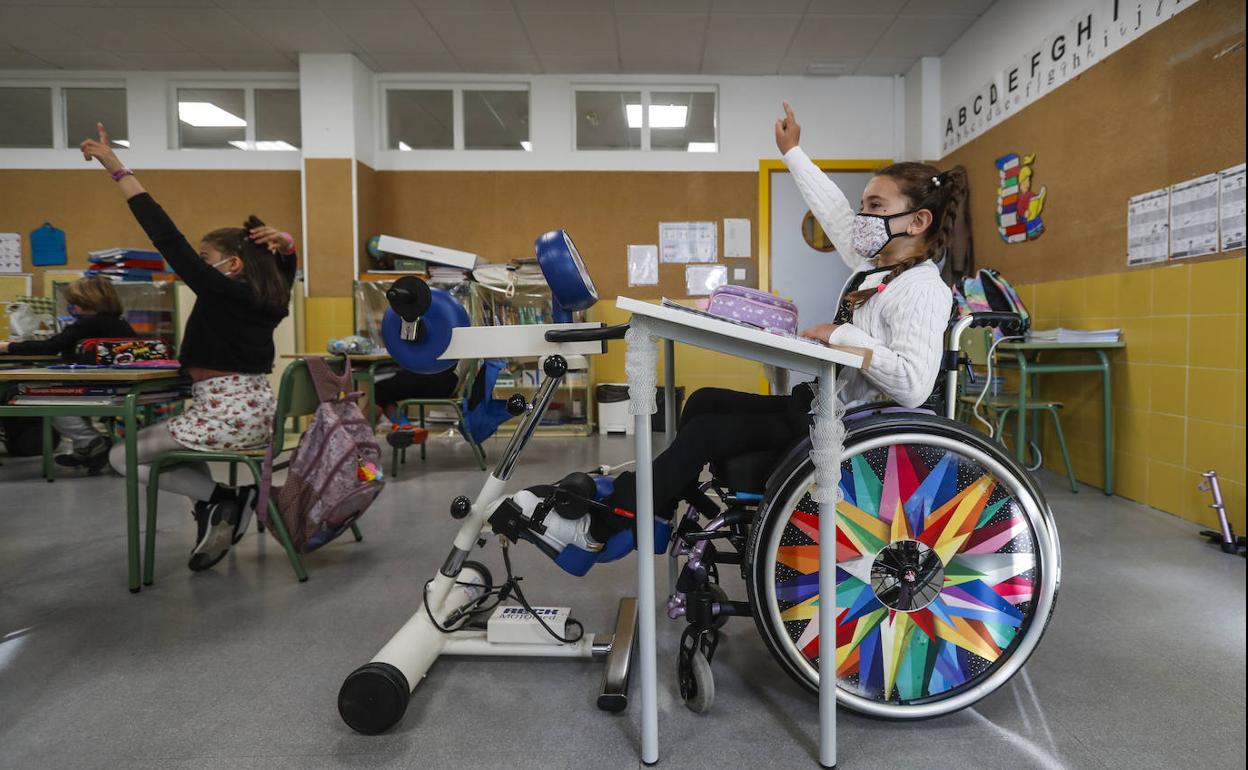 Lucía, ayer en clase.